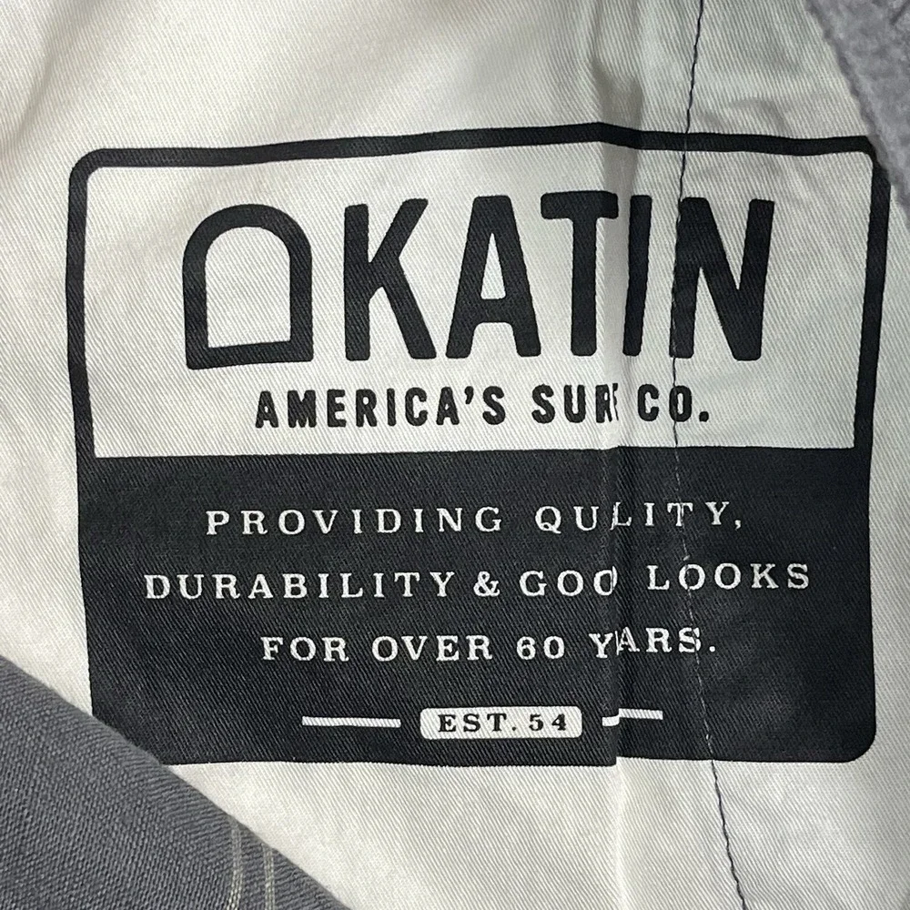 Katin Shorts Mens XL‎ Gray Striped Hybrid Board Shorts Adult